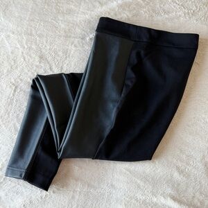 New Directions Black Faux Leather Pants Leggings Size M